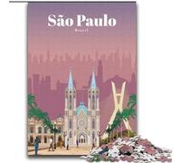 JigsawPuzzle 1000 Pieces for Adults Travel to Sao Paulo, for And from 14 Years And over Educational Learning Toys Family Games Birthday Present 75x100cm