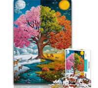 JigsawPuzzle 1000 Pieces for Adults Tree of Life,Help The Brain Exercise Addictive Toys to Cultivate Patience Perfect Decoration 75x50cm