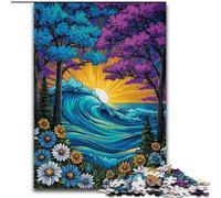 JigsawPuzzle 1000 Pieces for Adults Trees by The Ocean, Help The Brain Exercise Addictive Toys to Cultivate Patience Perfect Decoration (Size 26x38cm)