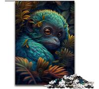 JigsawPuzzle 1000 Pieces for Adults Tropical Alien Monkey Cyan Impossible Jigsaw Puzzles for Adults size 26x38cm Colorful Home Decor & Interactive Family Game