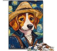 JigsawPuzzle 1000 Pieces for Adults Van Gogh Beagle Made of Wood, Making It A Great Gift for Family Fun 50x75cm An for Christmas Or Birthdays