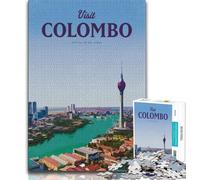 JigsawPuzzle 1000 Pieces for Adults Visit Colombo,Challenging Game And Family Play Educational Game for Birthday,Chrismas (75x50cm)