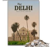 JigsawPuzzle 1000 Pieces for Adults Visit Delhi, for And from 14 Years And over Educational Learning Toys Family Games Birthday Present 50x75cm