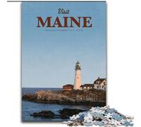 JigsawPuzzle 1000 Pieces for Adults Visit Maine, for And from 14 Years And over Educational Learning Toys Family Games Birthday Present 26x38cm