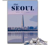 JigsawPuzzle 1000 Pieces for Adults Visit Seoul, for And from 14 Years And over Educational Learning Toys Family Games Birthday Present 50x75cm