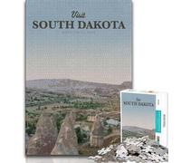 JigsawPuzzle 1000 Pieces for Adults Visit South Dakota,Challenging Game And Family Play Educational Game for Birthday,Chrismas (75x50cm)