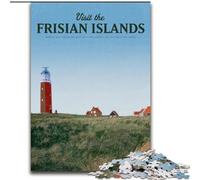 JigsawPuzzle 1000 Pieces for Adults Visit The Frisian Islands, for And from 14 Years And over Educational Learning Toys Family Games Birthday Present 26x38cm