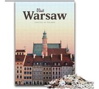JigsawPuzzle 1000 Pieces for Adults Visit Warsaw, for And from 14 Years And over Educational Learning Toys Family Games Birthday Present 75x100cm
