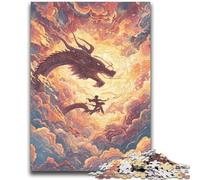 JigsawPuzzle 1000 Pieces for Adults Watercolor Cartoon Dragon Learning Educational Toys Unique Home Decor And Gifts for 14+ 50x75cm