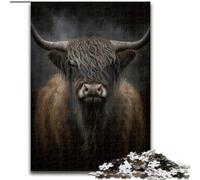 JigsawPuzzle 1000 Pieces for Adults Watercolor Yak Made of Wood, Unique DIY Home Decor Gift Idea 50x75cm Engaging Family Game Night Activity