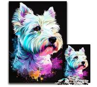JigsawPuzzle 1000 Pieces for Adults West Highland White Terrier Dog Difficult Puzzles for Adults Interactive Family Game, Brain Challenge, Educational Toy 26X38CM/10.23x14.96inch