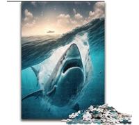JigsawPuzzle 1000 Pieces for Adults Whale Shark Puzzle Made of Wood,Birthday Gift Idea, Challenging Brain Teaser Game 1000pcs(50x75cm)