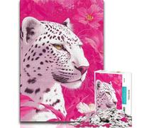 JigsawPuzzle 1000 Pieces for Adults White Leopard,Help The Brain Exercise Addictive Toys to Cultivate Patience Wall Decoration 75x50cm
