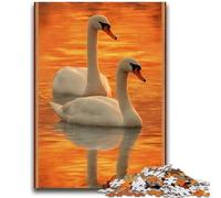 JigsawPuzzle 1000 Pieces for Adults White Swan, Stress Relief with Fully Interlocking Randomly Shaped Pieces for And 14 Years Old 50X75CM