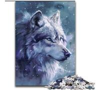 JigsawPuzzle 1000 Pieces for Adults White Wolf Made of Wood, Perfect DIY Art Decor Or Birthday Gift 50x75cm for Birthdays, Holidays, And Special Occasions
