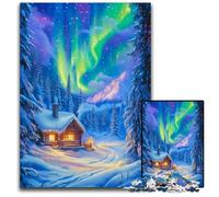 JigsawPuzzle 1000 Pieces for Adults Winter Wonderland Cabin Paper Jigsaw Puzzles for Adults Ideal for Lover Perfect Christmas New Year Valentine's Gift 1000 PCS(38x26cm)