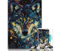 JigsawPuzzle 1000 Pieces for Adults Wolf Art,Challenging Game And Family Play Educational Game for Birthday,Chrismas (75x50cm)