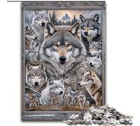 JigsawPuzzle 1000 Pieces for Adults Wolf Collage Challenging Game And Family Play Educational Game for Birthday, Chrismas 26x38cm