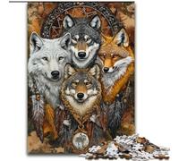 JigsawPuzzle 1000 Pieces for Adults Wolf Collage Educational Family Game Is Ideal As Gifts for The Whole Family for 14+ (size 26x38cm)