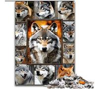 JigsawPuzzle 1000 Pieces for Adults Wolf Collage Educational Family Game Is Ideal As Gifts for The Whole Family for 14+ (size 50x75cm)