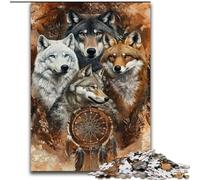 JigsawPuzzle 1000 Pieces for Adults Wolf Collage Puzzles for Adults for Family Fun Perfect for Holidays, Interactive Game Nights (Size 50x75cm)