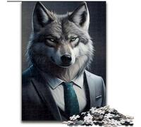 JigsawPuzzle 1000 Pieces for Adults Wolf Suit Animal Jigsaw Made of cardboard,Relaxing Entertainment, Home Decor 1000pcs(26x38cm)