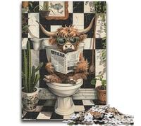 JigsawPuzzle 1000 Pieces for Adults Yak in The Toilet Educational Games Home Decoration Birthday Present, Gifts for Age 14+ 50x75cm