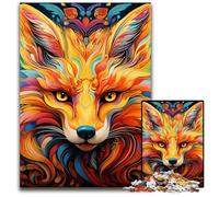 JigsawPuzzle 1000 Pieces for Adults Yellow Fox Jigsaw Puzzles for Adults Adult Game Gift Family Interactive Game Brain Challenge Gift 50x75CM/19.68x29.52inch