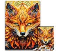 JigsawPuzzle 1000 Pieces for Adults Yellow Fox Wooden Jigsaw Puzzles Ideal DIY Decor & Brain Teaser Gift 50x75CM/19.68x29.52inch