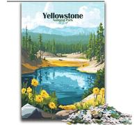 JigsawPuzzle 1000 Pieces for Adults Yellowstone National Park, for And from 14 Years And over Educational Learning Toys Family Games Birthday Present 75x100cm