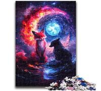 JigsawPuzzle 1000 Pieces for Adults Yin Yang Fox Family Fun for Is Ideal As A Gift for The Whole Family for And Age 14 Years Up 50x75cm