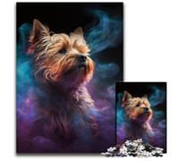 JigsawPuzzle 1000 Pieces for Adults Yorkshire Terrier Nebula cardboard Jigsaw Challenging DIY Brain Teaser, Perfect Family Game Or Decorative Gift 26X38CM/10.23x14.96inch