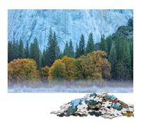 JigsawPuzzle 1000 Pieces for Adults Yosemite Valley Fog Paper Jigsaw Puzzles for Adults Ideal And Home Decor 1000 PCS(38x26cm)