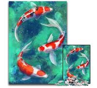 JigsawPuzzle 1000 Pieces for Adults Zen Koi Paper Jigsaw Puzzles for Adults Ideal for Lover Perfect Christmas New Year Valentine's Gift 1000 PCS(38x26cm)