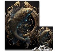 JigsawPuzzle 1000 Pieces for Adults Zodiac Pisces Wooden Jigsaw Puzzles HighDifficulty Brain Teaser for Teenagers 1000 PCS(75x50cm)