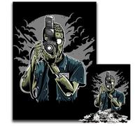 JigsawPuzzle 1000 Pieces for Adults Zombie Photographer Paper Jigsaw Puzzles for Adults Ideal for Lover Perfect Christmas New Year Valentine's Gift 1000 PCS(38x26cm)