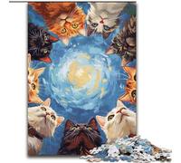 JigsawPuzzle 1000 Pieces for Teenagers A Group of Cats, Suitable for People Aged 14 And Above Educational Games Secret Santa Gifts (Size 26x38cm)