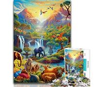 JigsawPuzzle 1000 Pieces for Teenagers African Animals,Brain Intelligence Challenge Addictive Toys Birthday Present,Gifts,Wall Art (75x50cm)