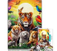 JigsawPuzzle 1000 Pieces for Teenagers African Animals,Brain Intelligence Challenge Addictive Toys Birthday Present,Gifts,Wall Art (38x26cm)