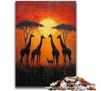JigsawPuzzle 1000 Pieces for Teenagers African Animals for Age 14+ Brain Teaser Game Best Gift for Adults And Teenagers 26x38cm