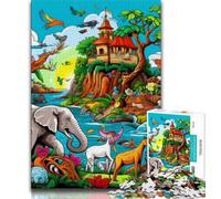JigsawPuzzle 1000 Pieces for Teenagers African Animals,Toys Educational Games Stress Relieving Unique Home Decor And Gifts 75x50cm
