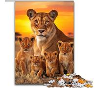 JigsawPuzzle 1000 Pieces for Teenagers African Lion Family Challenging Game And Family Play A Work of Art for Age 14 (size 26x38cm)