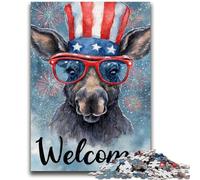 JigsawPuzzle 1000 Pieces for Teenagers American Donkey Vibrant And Unique Design Relaxing & Challenging Puzzle Experience 26x38cm