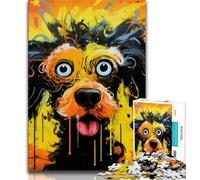 JigsawPuzzle 1000 Pieces for Teenagers Animal Colorful Dogs,Brain Intelligence Challenge Addictive Toys Birthday Present,Gifts,Wall Art (75x50cm)