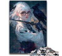 JigsawPuzzle 1000 Pieces for Teenagers Anime Crow Girl Stress Reliever Difficult Challenge Deal As Gifts for The Whole Family 50x75cm