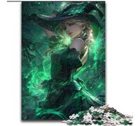 JigsawPuzzle 1000 Pieces for Teenagers Anime Witch, Toy Intellectual Game Enhance Love between Couples for Ages 14+ (Size 26x38cm)