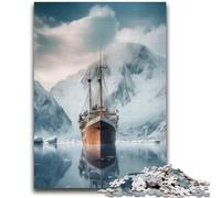 JigsawPuzzle 1000 Pieces for Teenagers Antartica And Ship Ice Educational Games Wall Decoration Unique Birthday And Xmas Gifts (size 38x52cm)