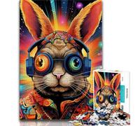 JigsawPuzzle 1000 Pieces for Teenagers Art Rabbits,Toys Educational Games Stress Relieving Unique Home Decor And Gifts 75x50cm