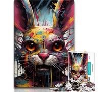 JigsawPuzzle 1000 Pieces for Teenagers Art Rabbits,Toys Educational Games Stress Relieving Unique Home Decor And Gifts 38x26cm