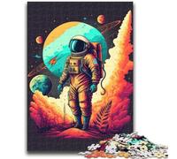 JigsawPuzzle 1000 Pieces for Teenagers Astronaut in Space Difficult And Challenge with Matching Poster And Trivia Sheet for Age 14 50x75cm